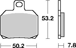 Brake pads KH266 Street Standard ceramic black color fits: Aprilia 1000 RSV rear