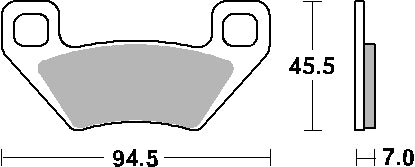 Brake pads KH395 Off-Road Racing sinter gold color fits: Arctic Cat, Kymco front/rear
