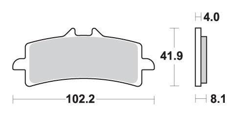 Brake pads KH447 Racing Dual Carbon black color