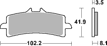 Brake pads KH447 Racing Dual Carbon black color