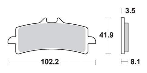 Brake pads KH447 Street Performance (Excel) sinter gold color