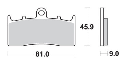 Brake pads KH613 Street Performance (Excel) sinter gold color fits: BMW K1200/1300/1600, R850/1100/1150/1200 front