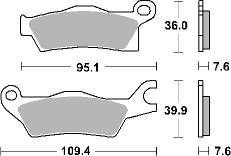Brake pads KH618 Off-Road Racing sinter gold color Can-Am Outlander 800/1000 12-, Renegade 1000 12-, left front