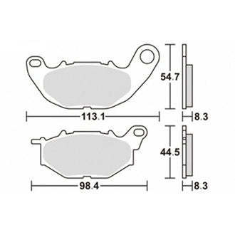Brake pads KH663 fits: Yamaha YZF-R25 15-20, YZF-R3 15-23 front