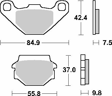 Brake pads KH067 Street Standard ceramic black color