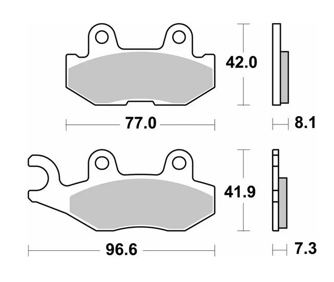 Brake pads KH675 Off-Road sinter gold color Yamaha YXC/YXM Viking Wolverine, YXE850 Wolverine 18-20 right rear