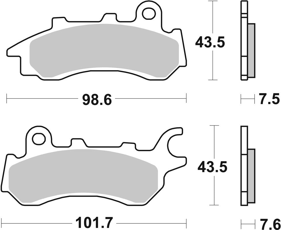 Brake pads KH716 Street Standard ceramic black color Honda CB125F 17-21 front