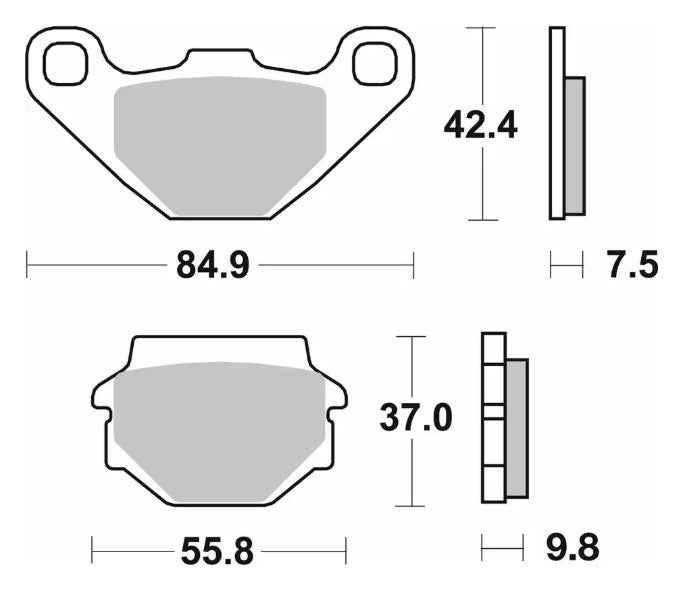 Brake pads NEW KH067 Off-Road sinter gold color
