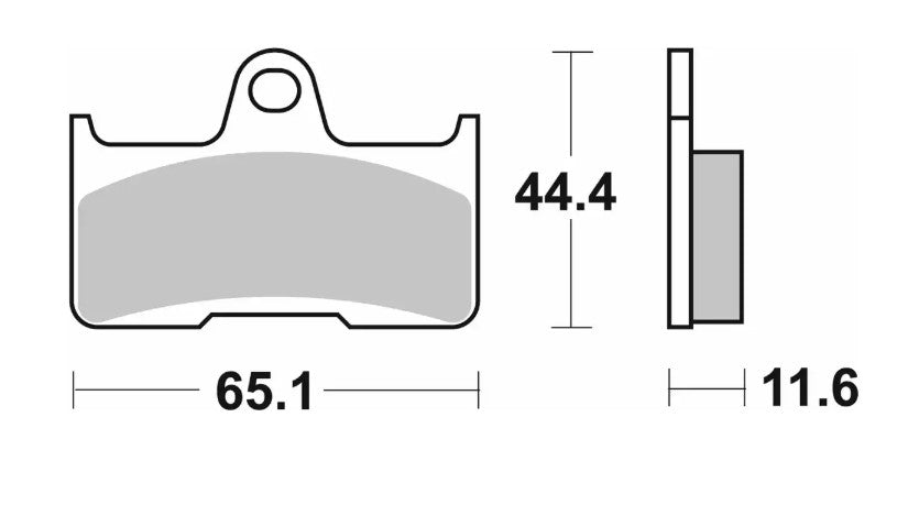 Brake pads NEW KH344 Off-Road sinter gold color Yamaha YFM660 02-08, CF-Moto, Goes rear