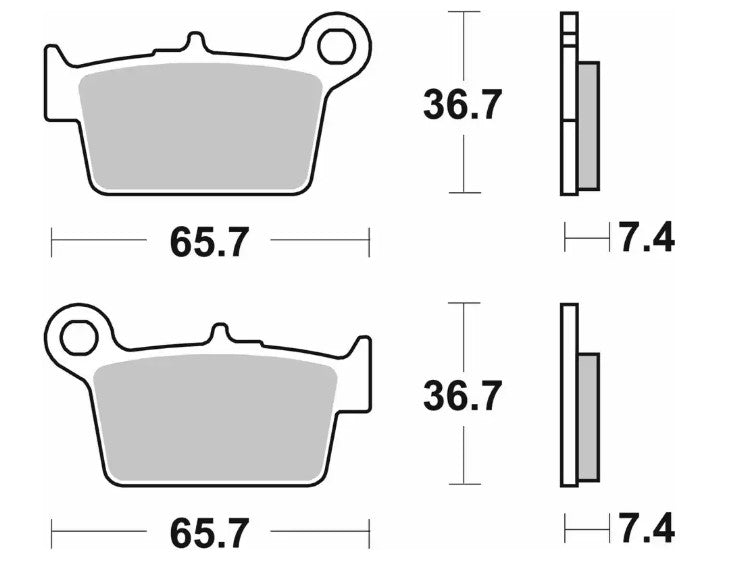 Brake pads NEW KH367/2 Street Standard ceramic black color fits: rear Beta RR 50/125 08-15, 200 Urban 08-15, 200 RR 20-23, 250 RR 13-22, 300 RR 13-23, 350 Alp4, 400 RR 05-17, 350 RR 11-22, 390 RR 15-23, 430 RR 15-23, 450 RR -