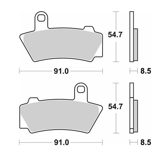 Brake pads Street Performance (Excel) sinter KH748 gold color fits: BMW R18 1800 21- rear