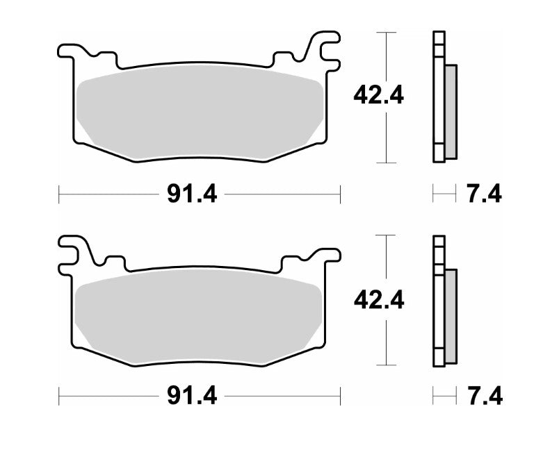 Brake pads KH Street Performance (Excel) sinter gold color front Ducati Panigale V4/V4S 25-, KTM RC-R 990 25-, SuperDuke 1390 25-, Aprilia RSV4 Factory 25-