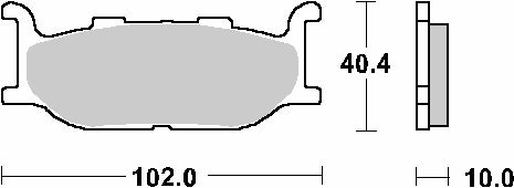 Brake pads KH179 Street Standard ceramic black color fits: Yamaha XP400 04, XP500 TMAX
