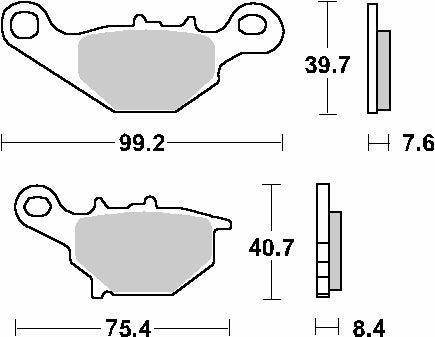 Brake pads KH230 / KH396 Street Standard ceramic black color Suzuki AN150 98-01, AN125 94-05, UC125/150 99-02, UK125 Vecstar 94-97, UK110 Address 15-19, TR50 Street Magic 97-00
