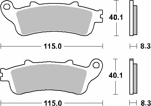 Brake pads KH261 / KH281 Street Standard ceramic black color fits: Honda NSS250 Forza/FES250 Foresight/FJS400/600 Silver Wing/PE