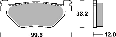 Brake pads KH319 Street Standard ceramic black color fits: Yamaha XP500/530 TMAX rear