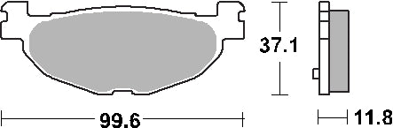 Brake pads KH408 Street Standard ceramic black color Yamaha YP400 Majesty 04-13, XP500 TMAX 04-11 rear