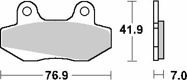 Brake pads KH86 Street Standard ceramic black color Honda NS-1 50 91-94, MBX50 83-85, Mito 50 99-06, Stella 125 97-08, Kymco Jetix 125 08-15, Spike 125 02-06, Sym Wolf Legend 125 02-05