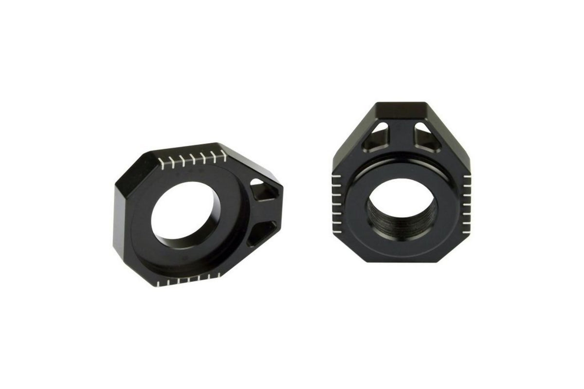 Rear axle chain adjuster KTM 125-450 SX/SX-F 23-25, 250-450 XCF 23-25, 250-500 EXC-F 24-25 black color