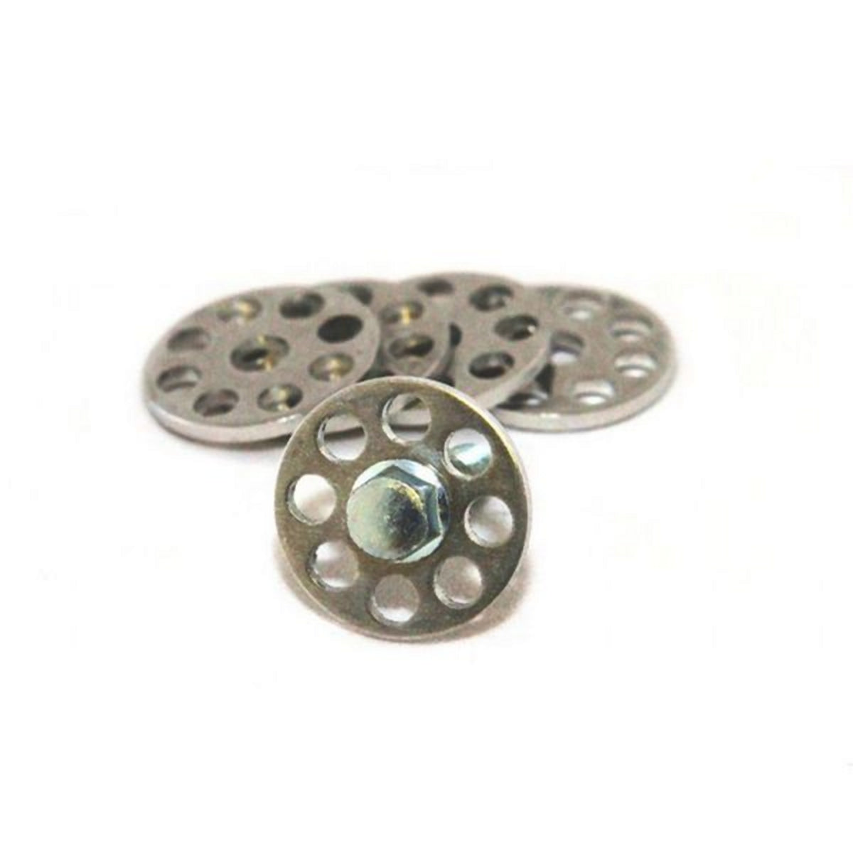 Aluminum washers 25 mm set of 10 silver color