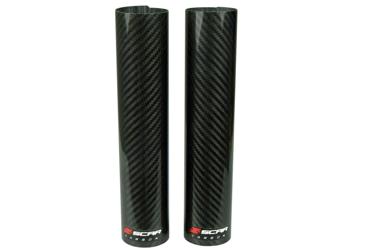 Self-adhesive fork lower tube guards carbon 240x52 mm