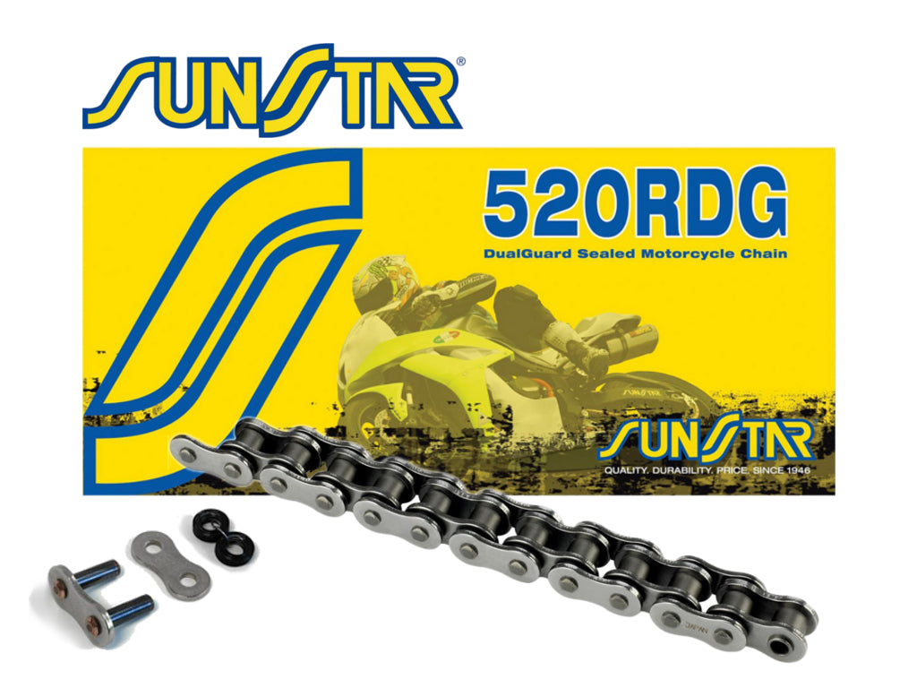 Drive chain 520RDG-110N hollow rivet link (520VX2) up to 750 cc (DG ring) natural color (520RDG110N), made in Japan