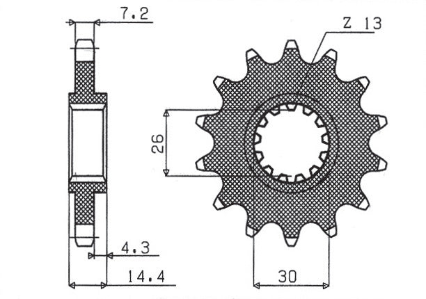 Front sprocket 2047 15T Honda CB 750F2 92-00 (JTF1332.15) chain 525 (204715JT)