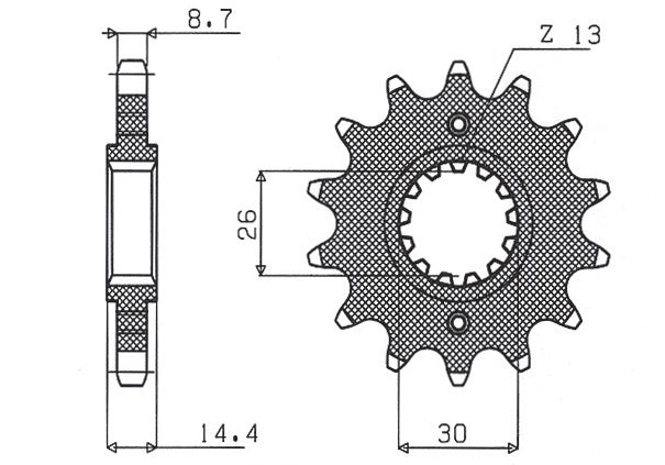 Front sprocket 339 16T Honda VFR 800 02-14 (JTF339.16) chain 530 (33916JT)