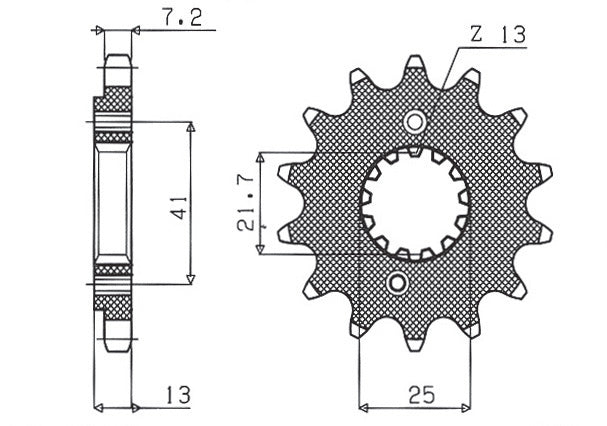 Front sprocket 346 16T Honda VT 600C Shadow 90-07 (JTF296.16) chain 525 (34616JT)