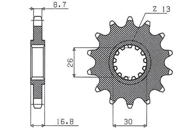 Front sprocket 347 15T Honda CBR 1000RR, CBF 1000 06-16 (JTF333.15) chain 530 (34715JT)