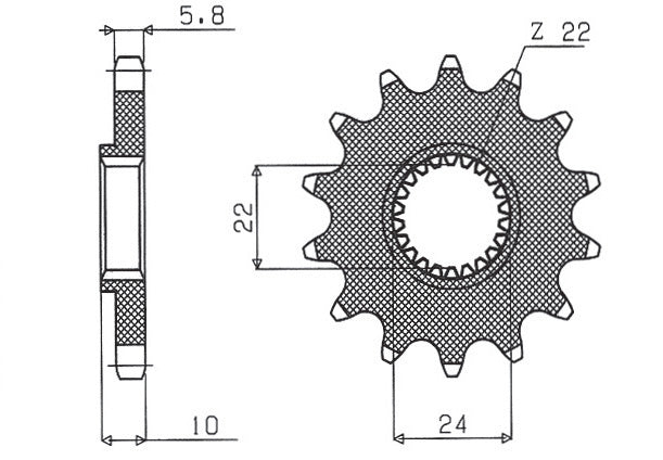 Front sprocket 402 15T BMW F 650 94-13, Aprilia Pegaso 650 98-04 (JTF402.15) chain 520 (40215JT)