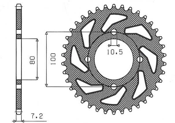 Rear sprocket 4533 45T Suzuki GZ 125 Marauder 98-11 (JTR1794.45) chain 428 (453345JT)