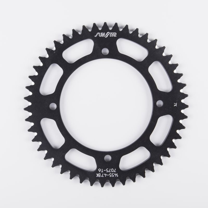 Rear sprocket aluminum (ergal) 4306 56T Honda CR 80R 85-02 chain 420 (430656JT) black color