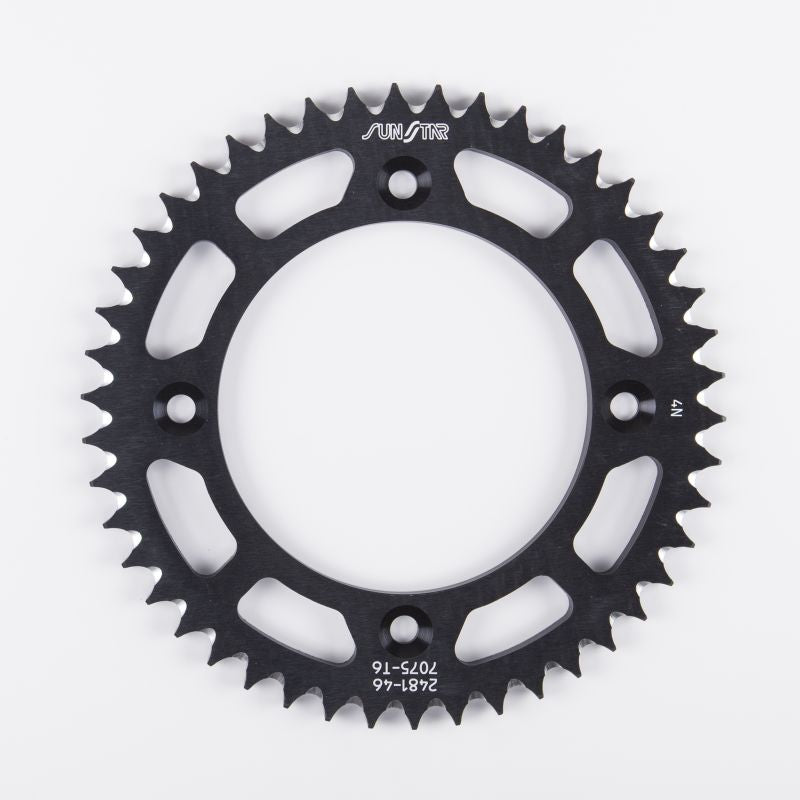 Rear sprocket aluminum (ergal) 4486 48T KTM XC 105 08-09 chain 428 (448648JT) black color