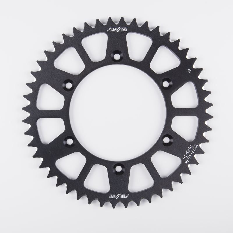 Rear sprocket aluminum (ergal) 808 51T Suzuki RM 125 80-12 chain 520 (80851JT) black color