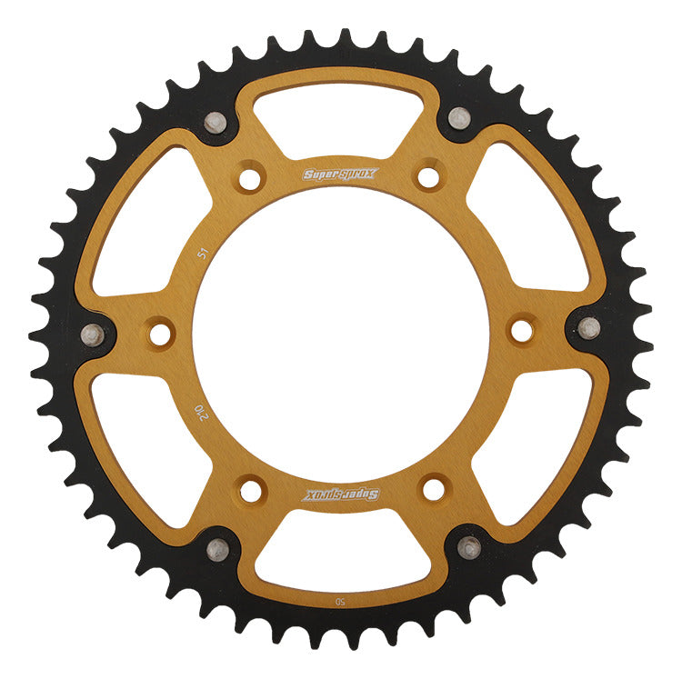 Rear sprocket 289 51T Stealth (steel-aluminum) Honda CR, CRF 1983-2016 (JTR210.51) gold