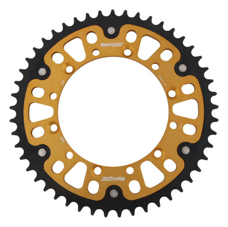 Rear sprocket 489 49T Stealth (steel-aluminum) Kawasaki KX, KX-F 1984-2018 (JTR460.49) gold