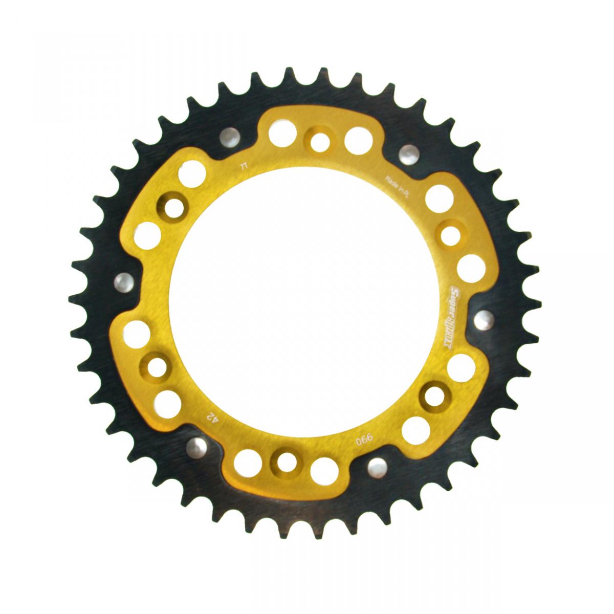 Rear sprocket 899 42T Stealth (steel-aluminum) KTM SX, EXC (JTR897.42) gold