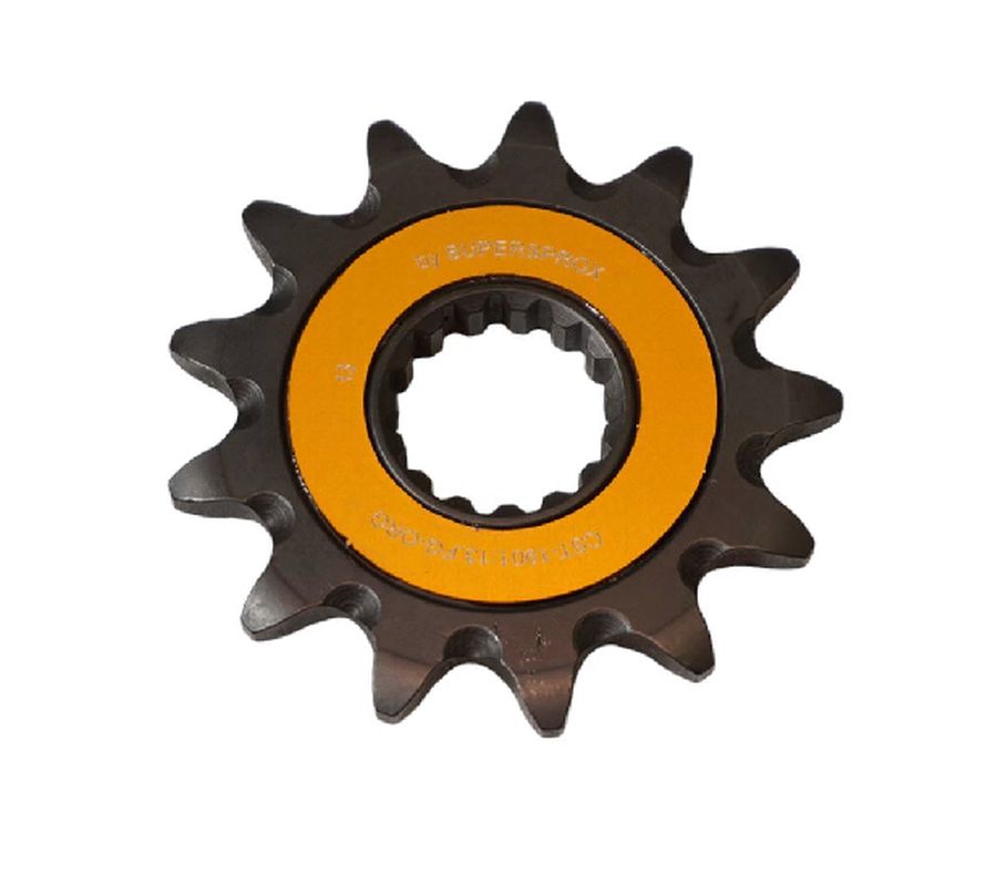 Front sprocket 1248 13T self-cleaning KTM SX, SX-F, EXC, EXC-F 1991-2025, Husqvarna FC, FE, TC, TE 2014-2025 with orange rings – see item description (JTF1901.13)