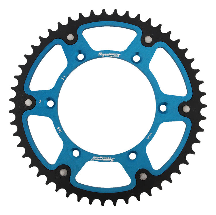Rear sprocket 270 51T Stealth (steel-aluminum) Yamaha YZ, YZ-F 1999-2018 (JTR251.51) (JTR245/2.51) blue