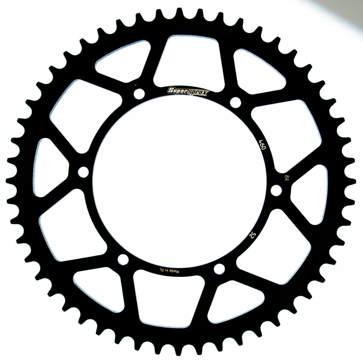 Rear sprocket 489 52T Kawasaki KX, KX-F 1984-2015 (JTR460.52) black, steel