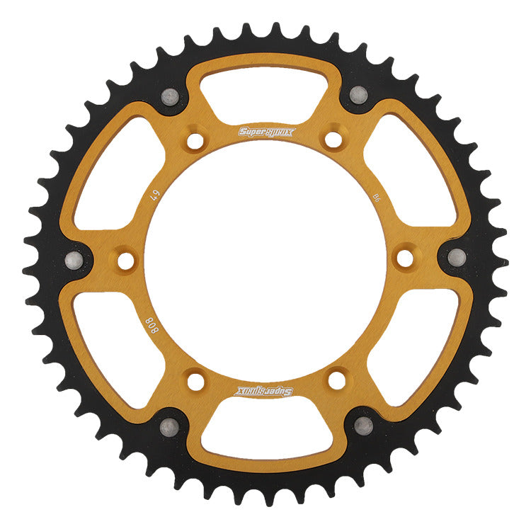 Rear sprocket 808 49T Stealth (steel-aluminum) Suzuki RM, RM-Z (JTR808.49) gold