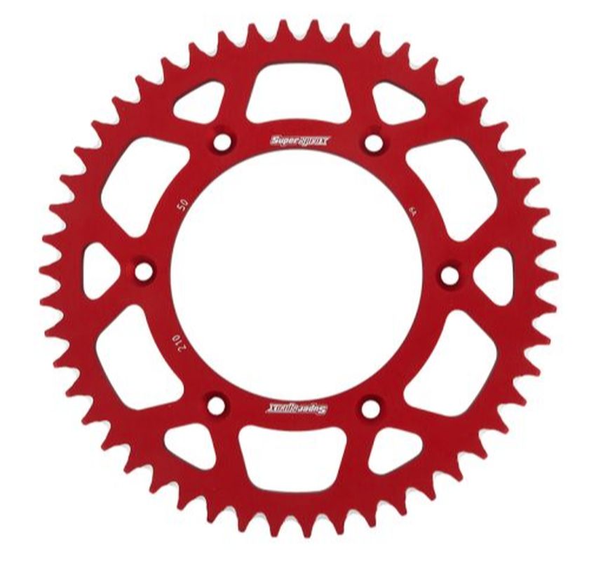 Rear sprocket aluminum 7075-T6 (ergal) 289 48T Honda CR, CRF 1983-2016 (JTR210.48) red
