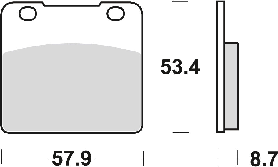 Brake pads KH103 organic Suzuki VS 600 94-97, 1400 87-03, VS 800 92-03, GSX-F 1100 88-92, Yamaha SRX 250 85-87 front/rear