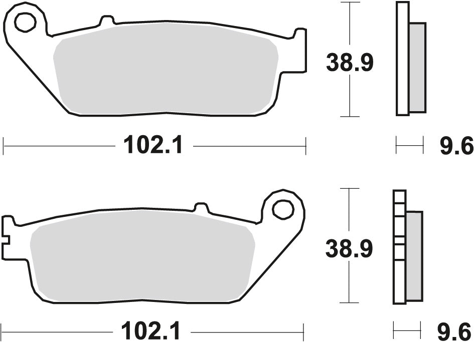 Brake pads KH196 organic XLV 600 Transalp 94-96, CBF 1000 06-16, CBF 650 14-, CBF 500 13-, VT 750 97-14 front
