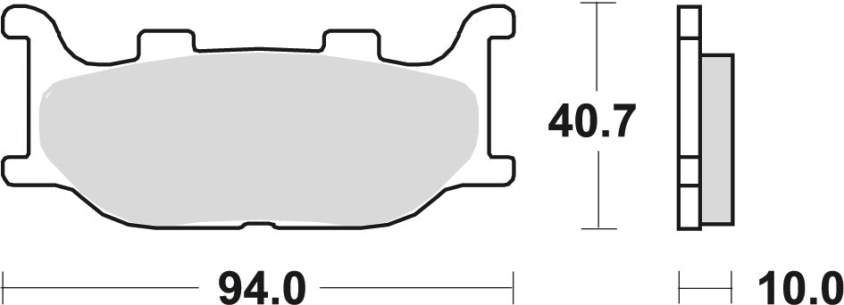 Brake pads KH199 sinter street Yamaha XVS 1100, 1300 99-16, MT-03 06-14, XJ6 09-16, FZ6 04-10, XV, XVS 125 97-04 front
