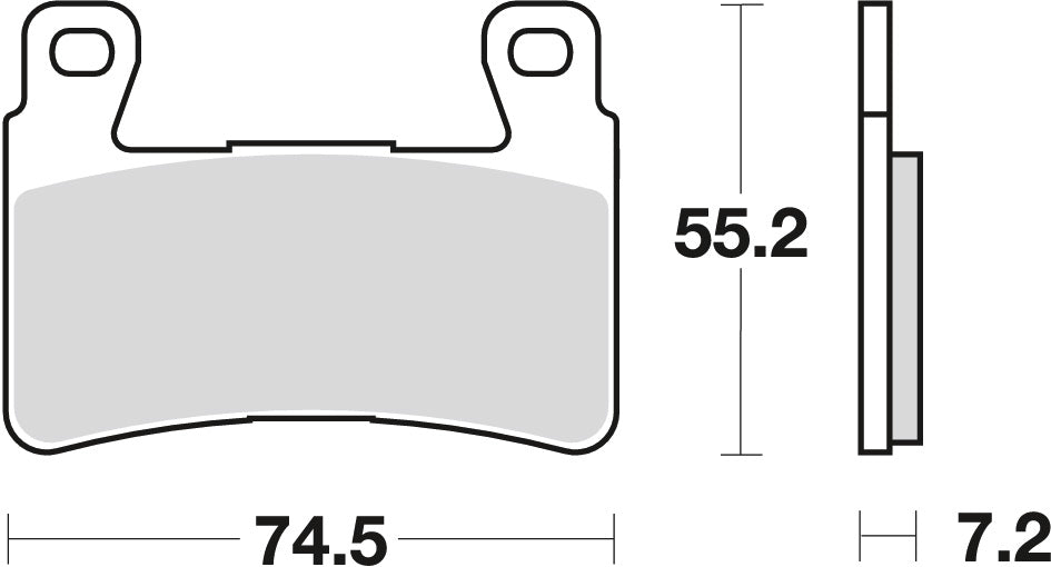 Brake pads KH265/KH296 organic Hyosung GT 650 09-17, Honda CB 1300 F 03-04 front