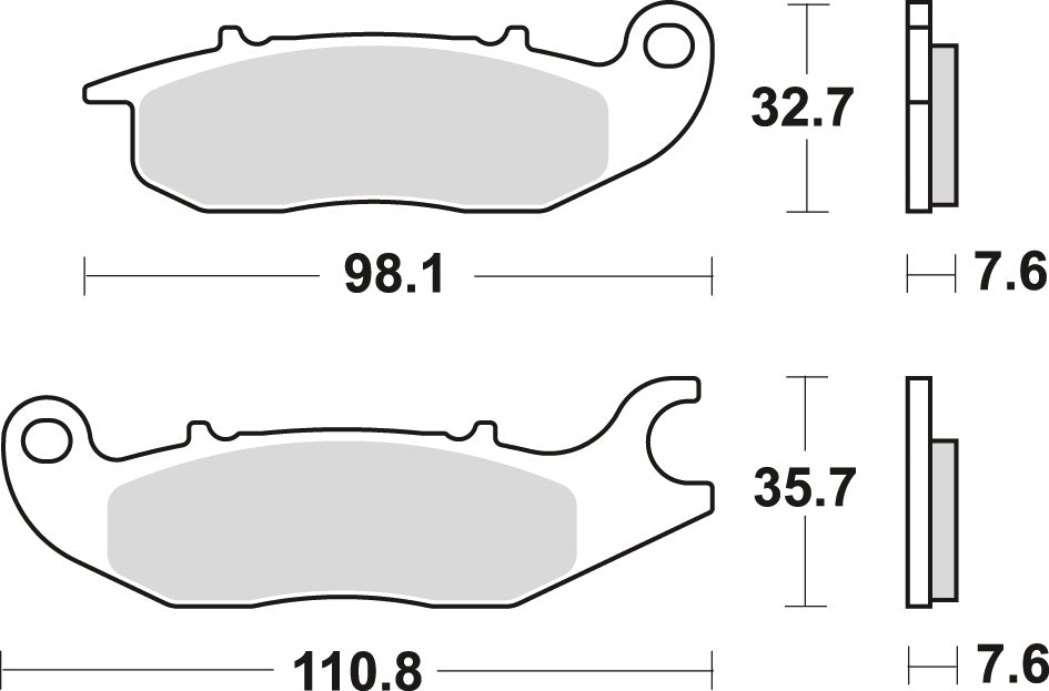Brake pads KH375 organic Honda CBR 125 04-17, CBF 125 09-16 front