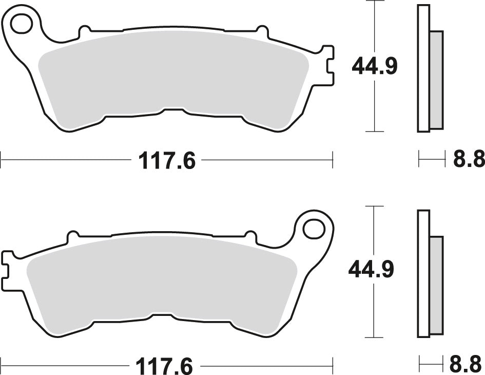 Brake pads KH388 sinter street Suzuki Burgman 125 07-13, Honda CBF 500 04-08, CBF 600 04-15, NT 700 V 06-13, XL 700 V 08-13, XL 1000 V 04-13 front