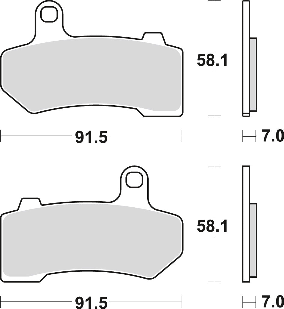 Brake pads KH409 sinter street Harley-Davidson 1130, 1250, 1584, 1690, 1750, 1800, 1870, 1923 06-21 rear